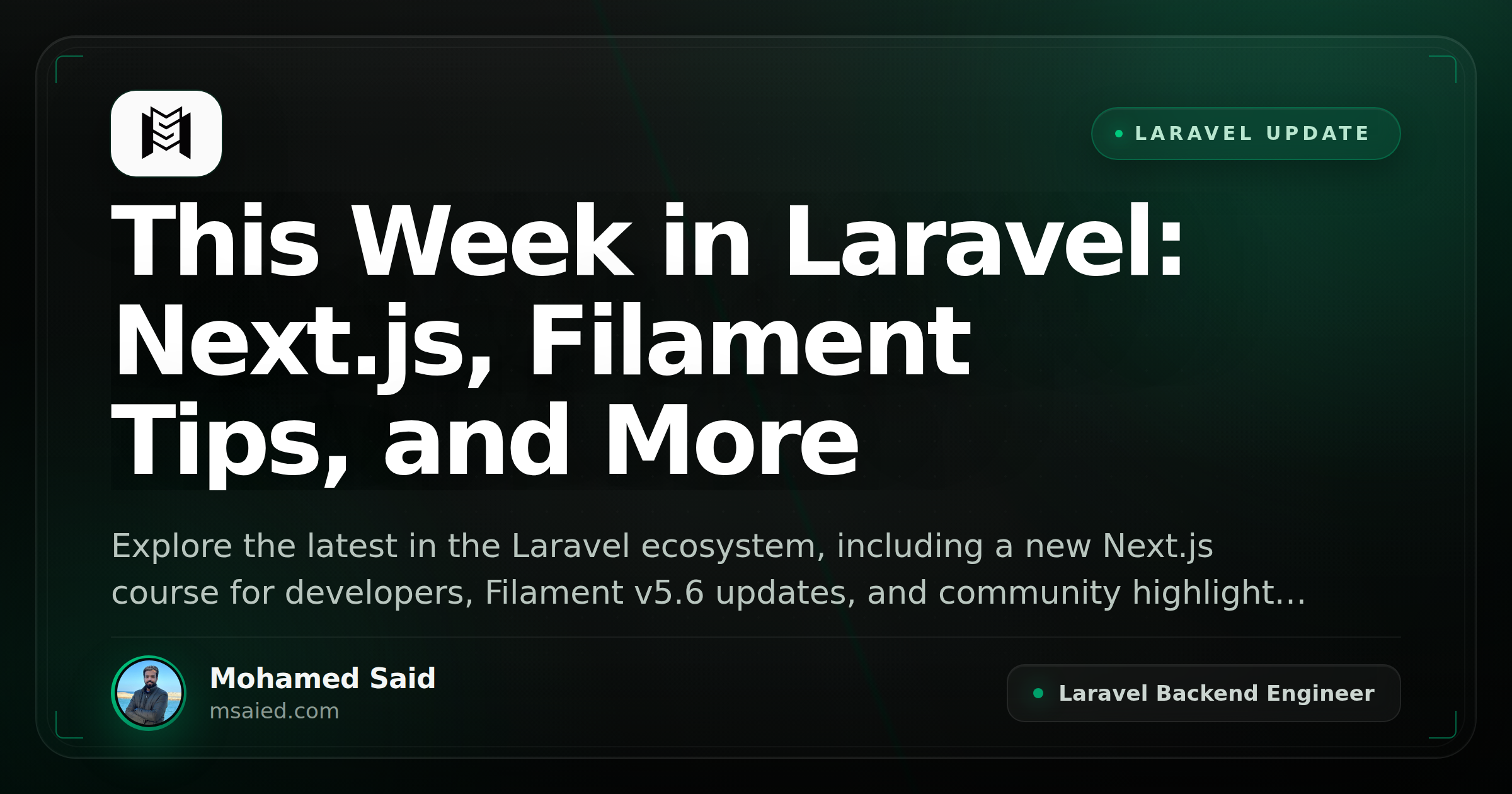 This Week in Laravel: Next.js, Filament Tips, and More